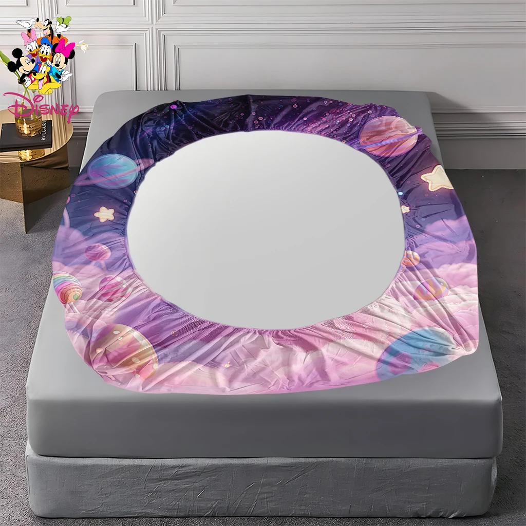 2/3 قطعة مجموعة ألواح ديزني ستيتش والملاك المجهزة، موضوع سحابة السماء المرصعة بالنجوم، مناسبة لغرف النوم المنزلية/غرف الضيوف/المهاجع