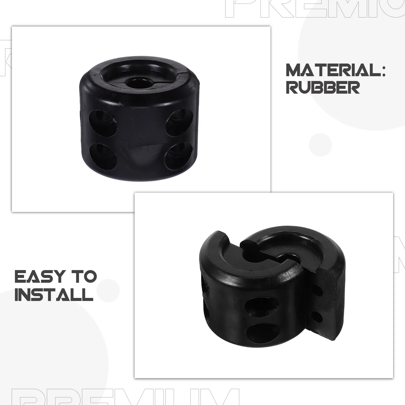 2Pcs Winch Cable Hook Stopper Rubber Rope Protector Dampener for Off-Road Winching Heavy Machinery Tow Rescue Universal - view 6