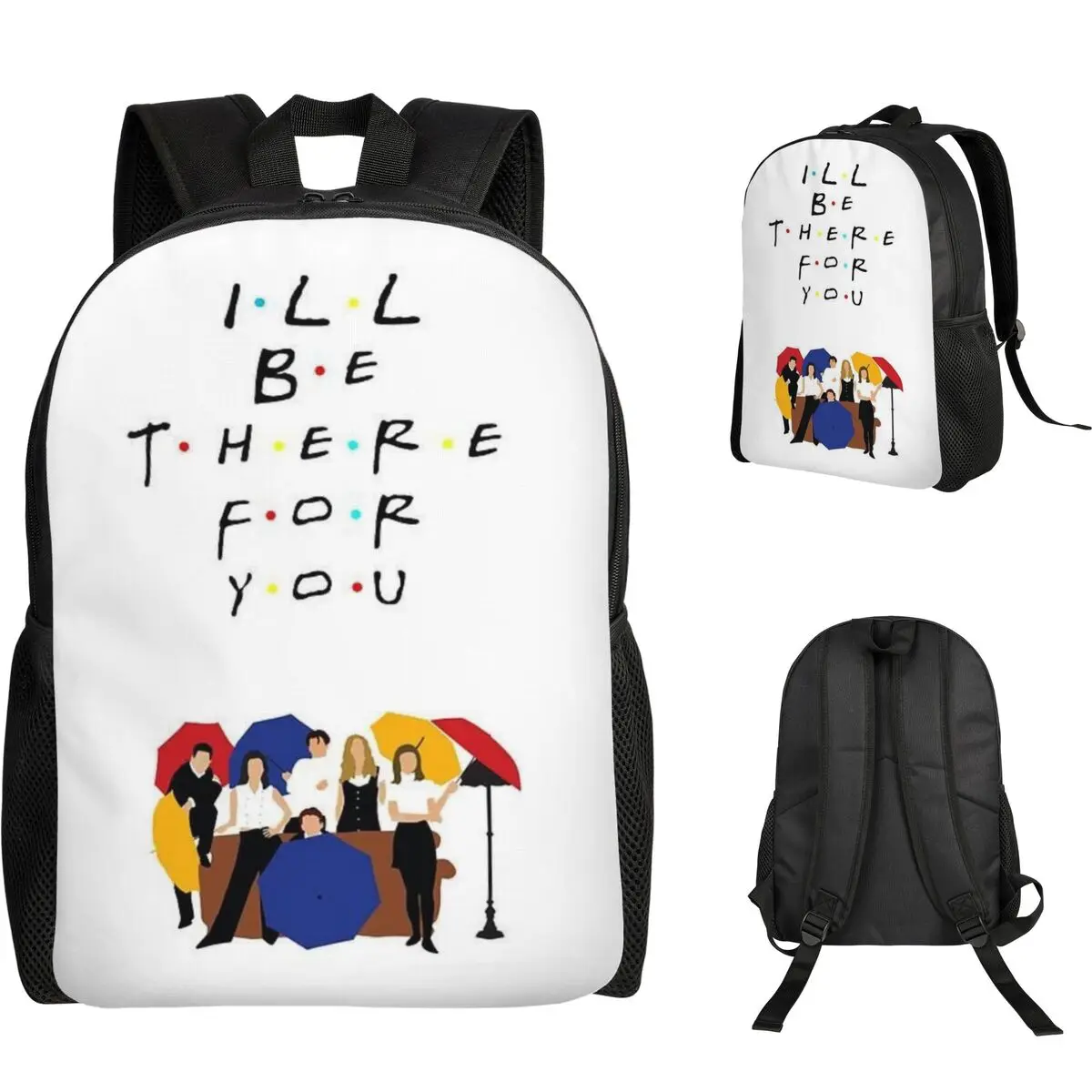 Friend TV Show Backpack Student Boys Girls BookBag School Bag Computer Shoulder Bags