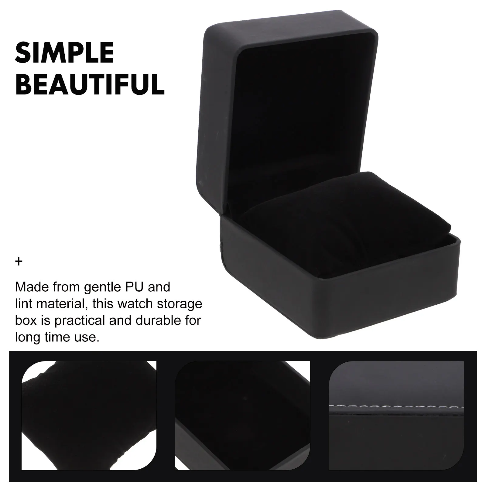 Watch Jewelry Box with Soft Lint Interior – 2pcs PU Storage Case for Watches, Bracelets, Bangles – Travel & Gift Packaging