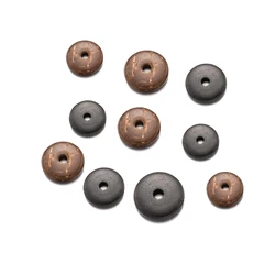 50pcs Brown Coconut Shell Oblate Flat Spacer Loose Beads For DIY Bracelet Necklace Jewelry Making Supplies Materials Wholesale