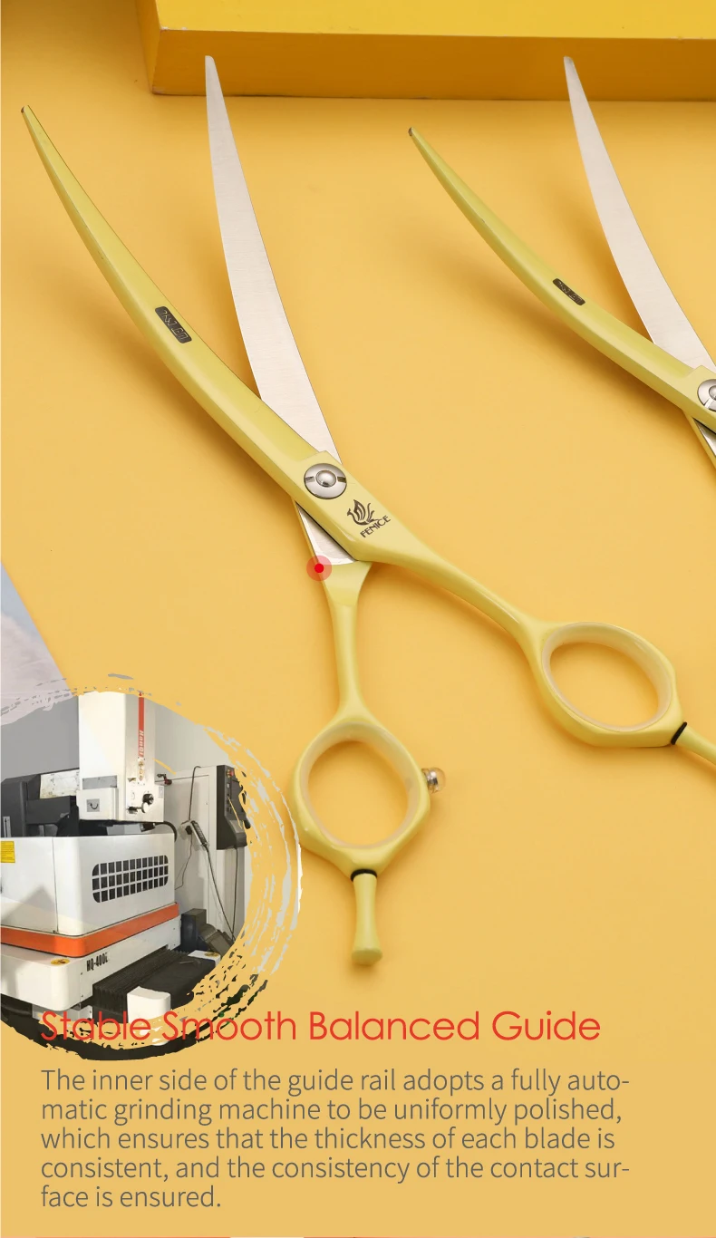 Fenice Professionelle JP440C Bunte 6.25 & 7,0 Zoll Gebogene Pflege Schere Pet Trimmen Schere für Hunde Katzen – Detail 16
