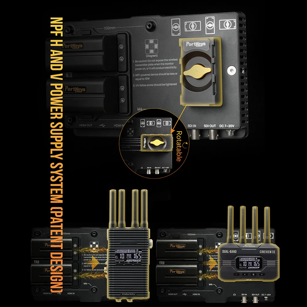 Portkeys HS8 8 inch 3D LUT-uitgang 1100nit 3G-SDI 4K HDMI 3G SDI-monitor Ondersteuning SDI / HDMI-OMVERSIE op camera's voor fotografie