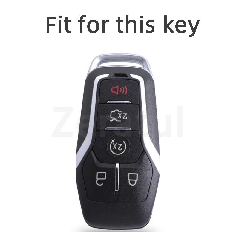 TPU Silver Gold Line Key Cover Case for Ford Fusion Mondeo Mustang F-150 Explorer Edge 2015 - 2020 Keyless Protection Shell Fob