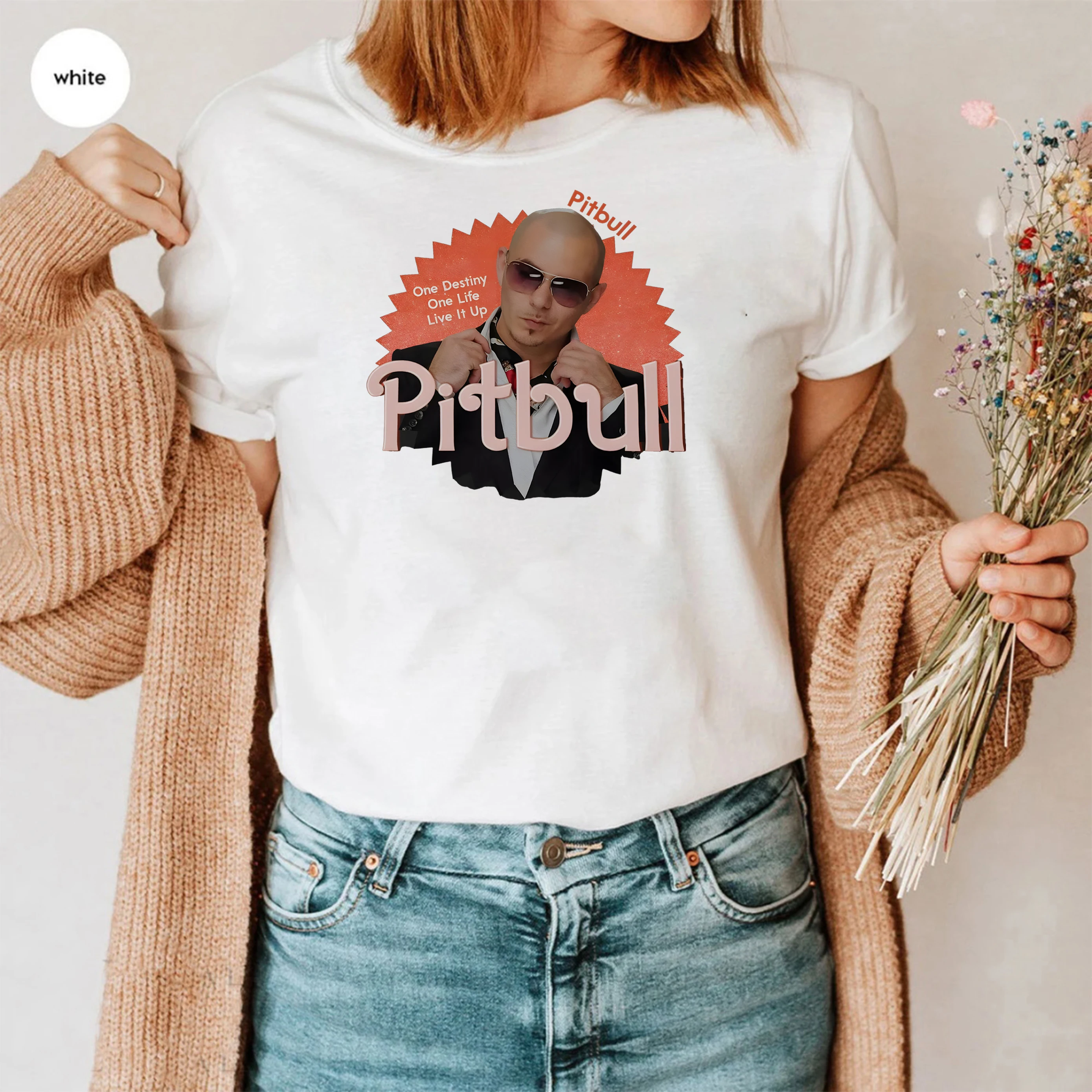 Pitbull Shirt Pitbull Rap Shirt Vintage mr. worldwide Shirt Pitbull Rapper Shirt Interesting singer unisex round neck shirt