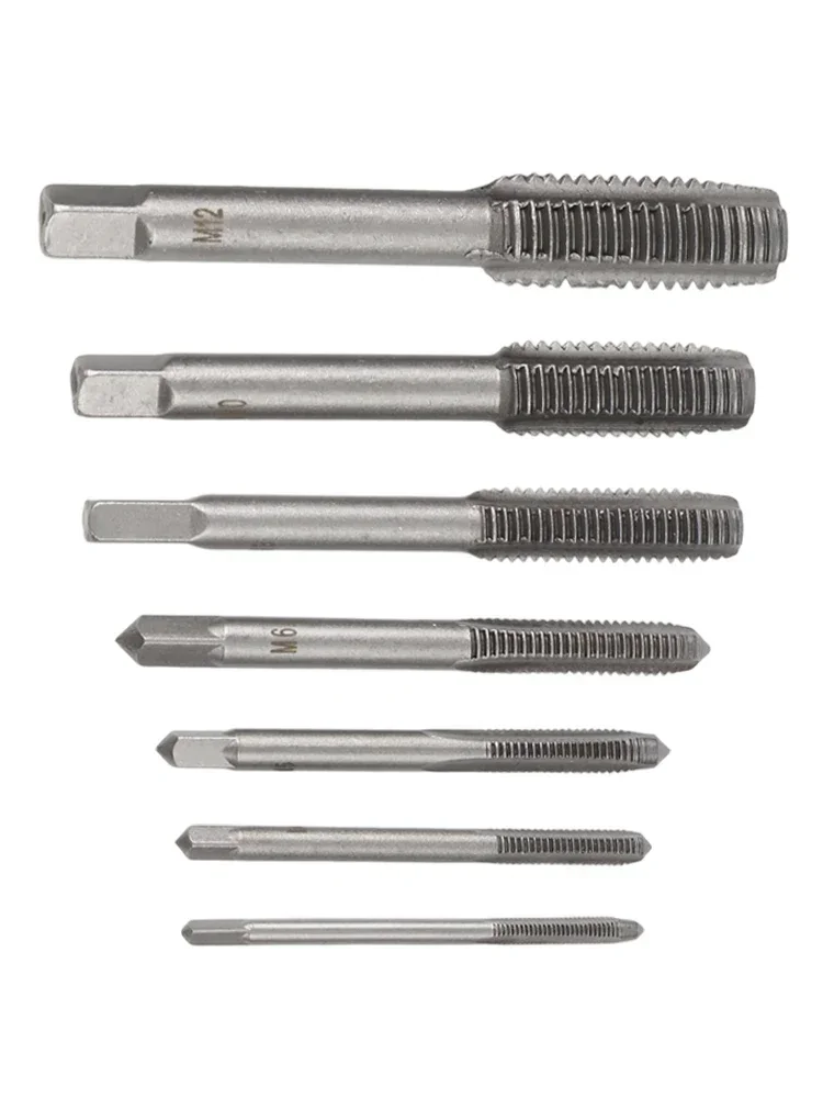 7Pcs For M3 Metric Thread Tap Drill Bits Set With HSS Straight Fluted Screw Taps For Stainless Steel And General Steel