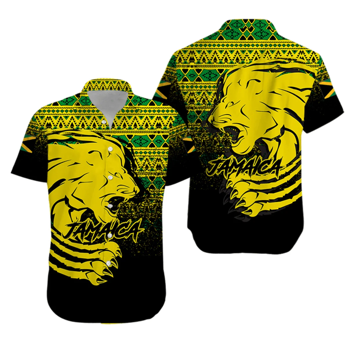 

JAMAICA LION ROAR Hawaiian Shirts 3D Reggae Bob Marley Shirt Summer Short Sleeve TShirt Streetwear Oversized 5XL Chemise Homme