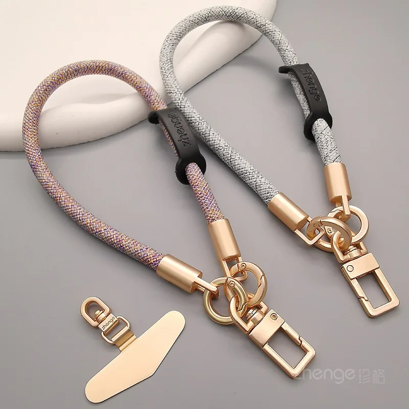 Mobile Phone Lanyard Wrist Short Metal Round Buckle Hook Clip Strong and Durable Anti-break Outdoor Travel Mountaineering