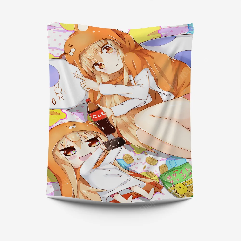 Himouto Umaru Chan Tapestry Creative Pattern Photo Living Room Wall Art Tapestry Decor Party Outdoor Decorate Banners