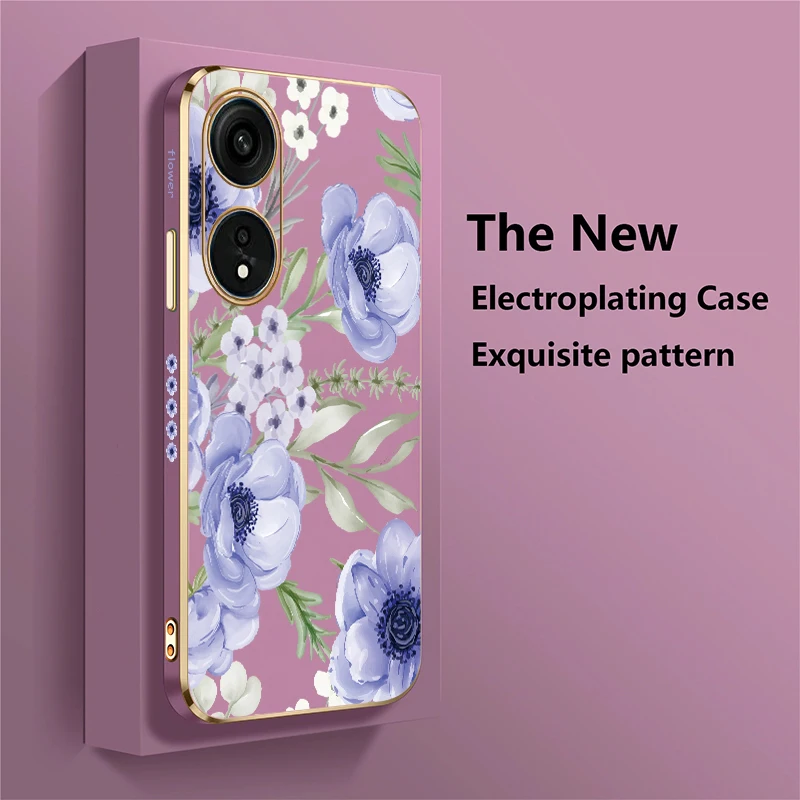 زهرة سيليكون جراب هاتف ل ممن لهم A98 A96 A95 A94 زهرة الأزهار اللوحة غطاء ل ممن لهم A93 A92 A92S A91 لينة للصدمات Funda