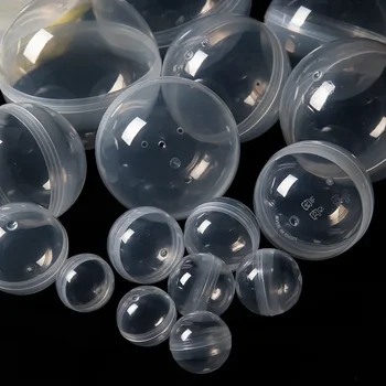 20pcs Clear can open transparency plastic capsule toy surprise ball small container things making model Dollhouse accessories toy