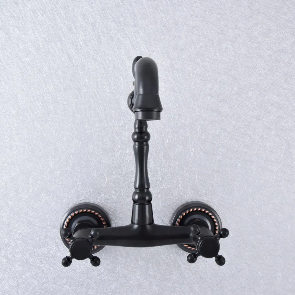 

Черное масло, натертая бронза, настенный кухонный мокрый бар, смеситель для раковины в ванной комнате, поворотный излив, смеситель msf740