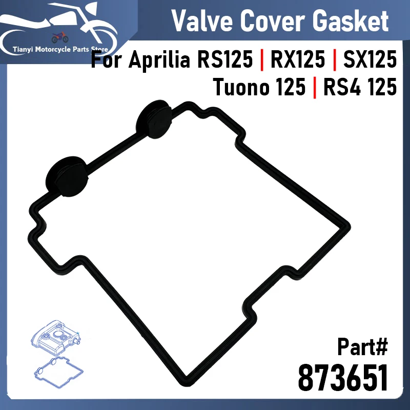 873651 Valve Cover Gasket For Aprilia RS125 RX125 SX125 Tuono RS4 125 DERBI GPR Terra Mulhacen 125 Cylinder Head Cover Gasket