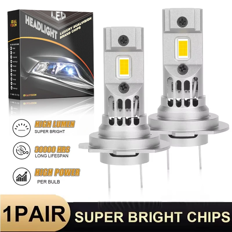 

H7 LED Headlight Bulb Wireless 6000K 3585 CSP Car Headlamp Auto h7 Canbus no error H7 Turbo Led 12V Automobile