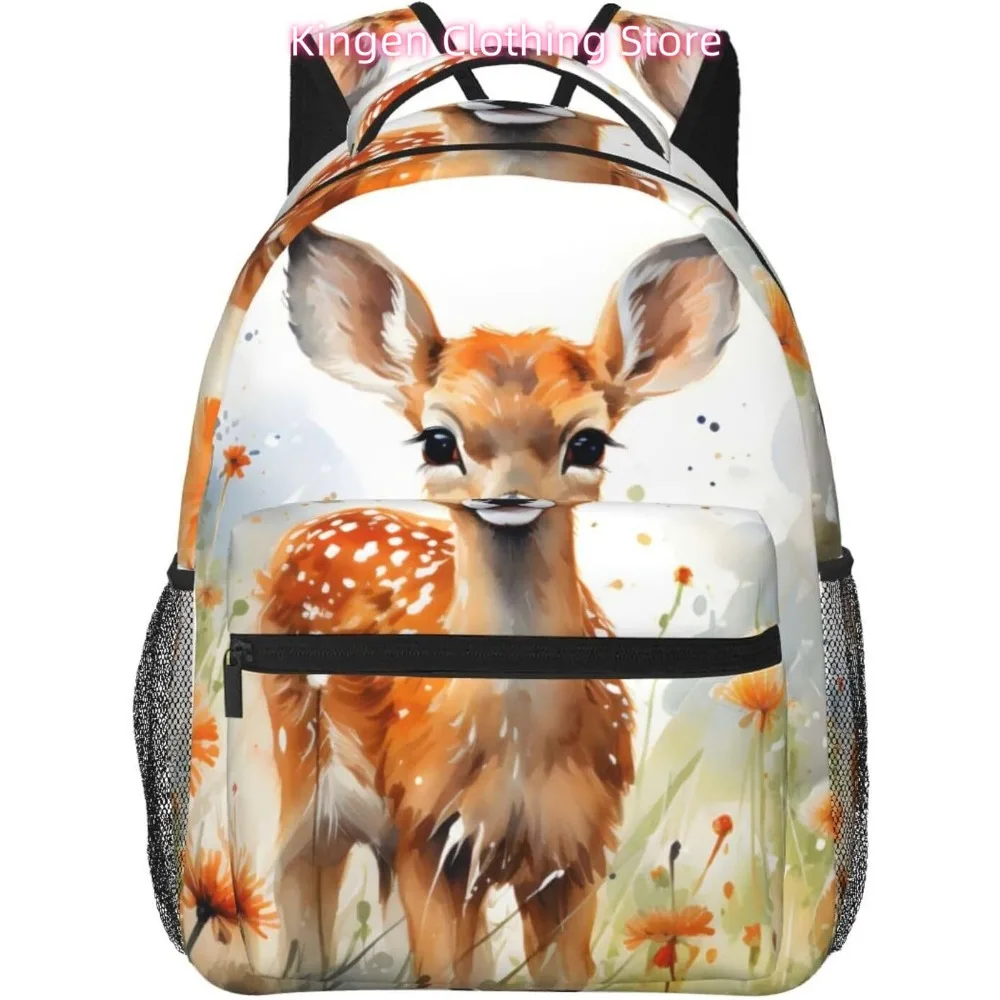 

Сумка для ноутбука «Снова в школу», легкий рюкзак для ноутбука с забавным оленем, легкий многоцелевой дорожный повседневный рюкзак унисекс