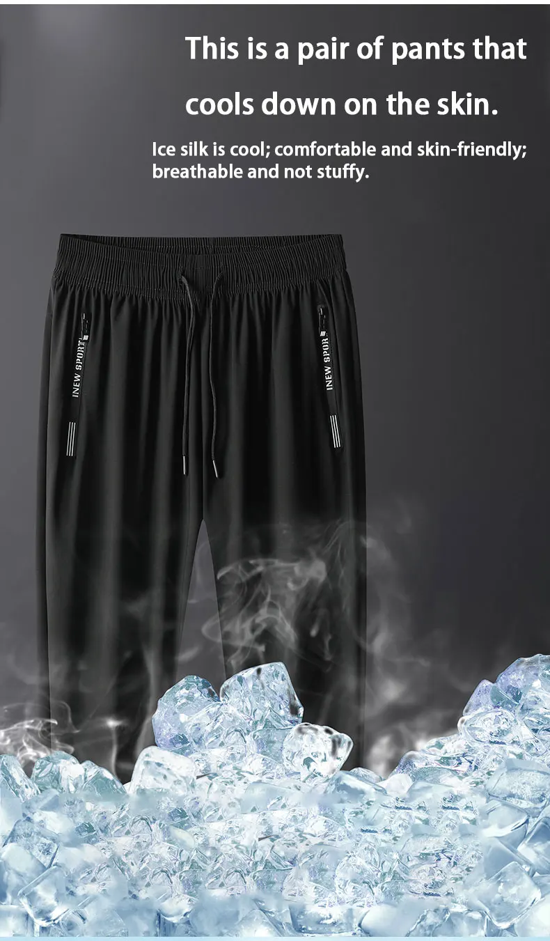 Laufhose Reißverschluss Schnell Trocknend Sommer Angeln Outdoor Jogging Jogginghose Männer Fitness Hose Training Sport Lange Hose Workout – Detail 5