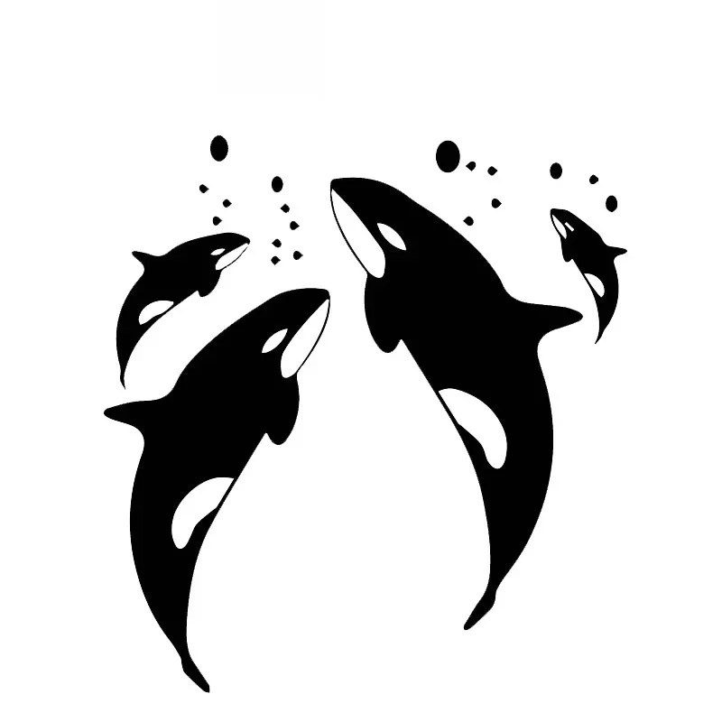 

You Love Whale Family Animal Stickers High Quality Car Decoration Personality Pvc Waterproof Decals Black/white, 19cm*18cm