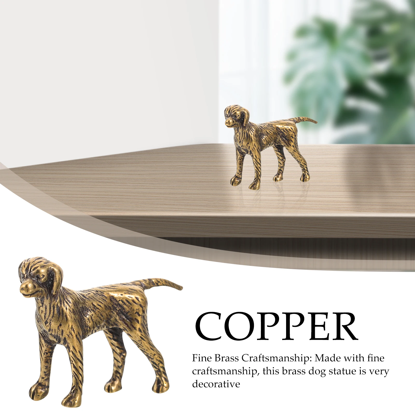 

Brass Dog Copper Dog Craft Decor Small Statue Office Home Ornament Vintage Brass Decor Vintage Copper Model