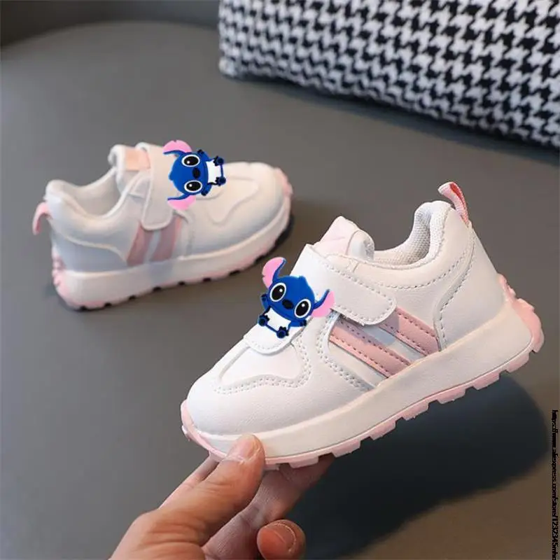 Disney Mickey Duck Boys Sneakers Comfortable Breathable Girls Shoes For Kids Sport Baby Shoes Stitch Fashion Toddler Infant Shoe