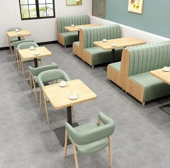 #Modern Design Sofa Table And Chair Combination For Coffee Shops Desserts Living Rooms-for Milk Tea Restaurants Book Bars