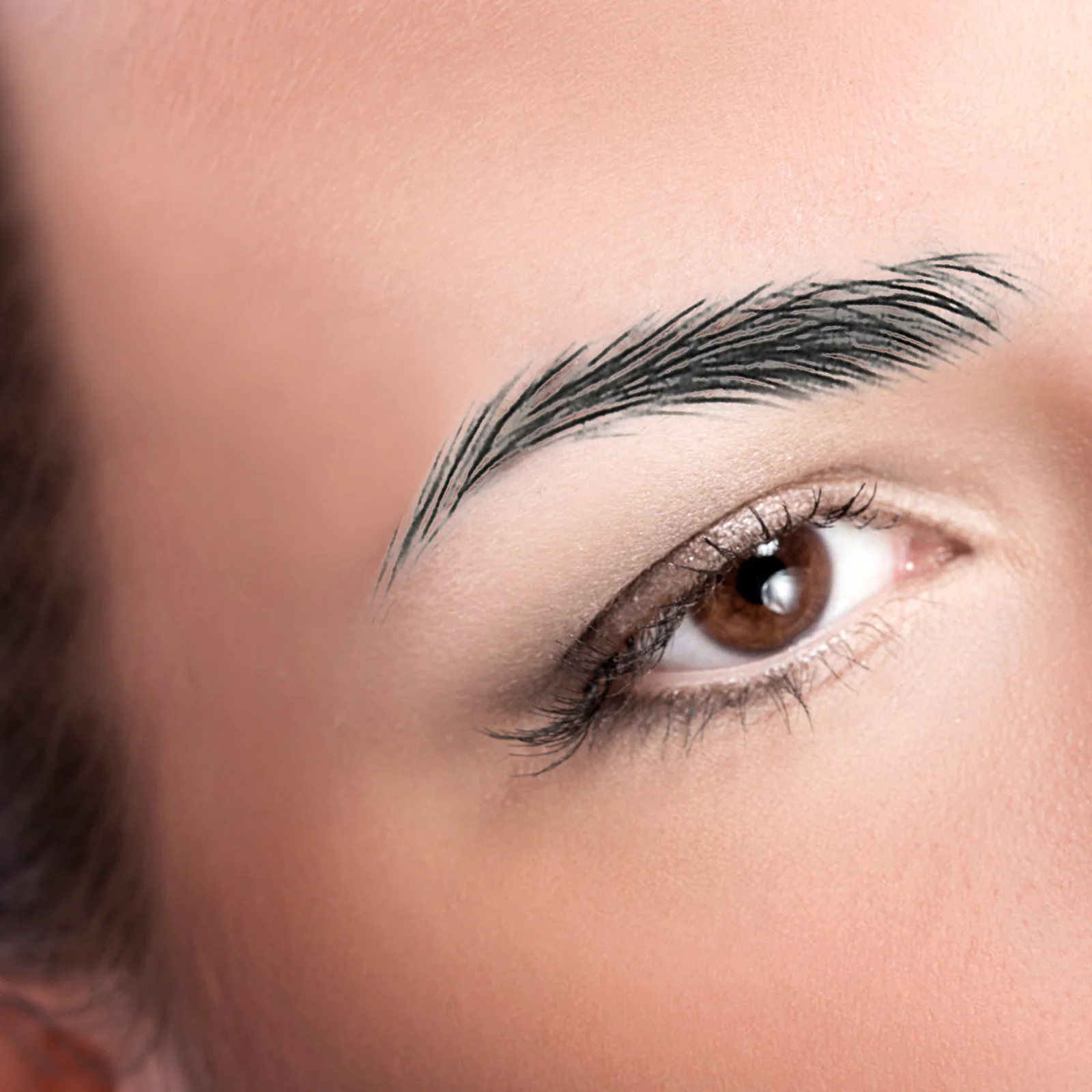 6 枚の防水つけまつげリアルな自然な外観の髪の質感ピールオフステッカー簡単に適用できる眉整形メイクアップソリューション