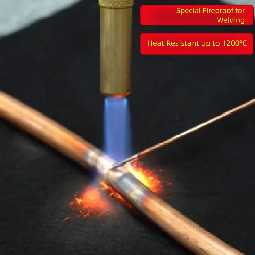 100*100cm Carbon Fiber Felt Fireproof Flame-retardant Torch Shield Mat High-temperature Resistant Black Soldering Protective Pad