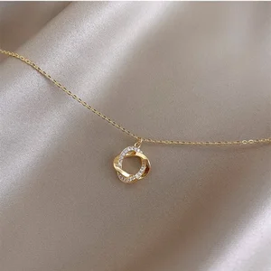Fashion Cross Rotating 925 Sterling Silver Rantai Liontin Kalung Berlapis Emas 14k Kalung Emas untuk Wanita Perhiasan Bagus 10 penjualan terbaik kalung salib perak 925 - №