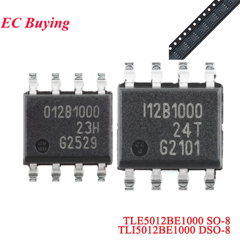 10Pcs/1pc TLE5012BE1000 012B1000 TLE5012B TLI5012BE1000 12B1000 TLI5012B SO-8 Magnetic Angle Sensor Steering Angle Measurement