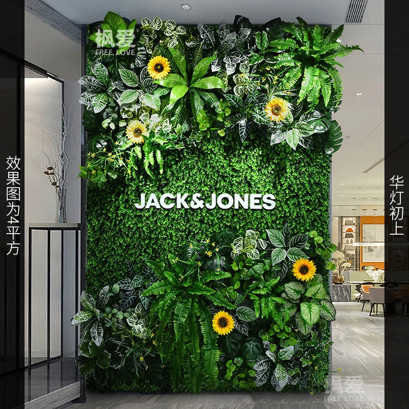 El Panel de pared de hierba de planta verde Artificial de 40CM x 120CM es adecuado para decorar paredes de fondo, jardines interiores y exteriores