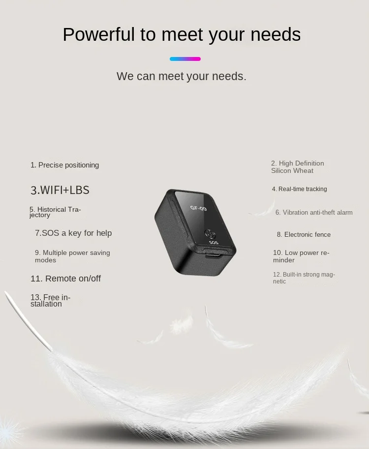 GF09 Locator Elderly and Child Anti Loss Device Strong Magnetic Car Anti-theft GPS Car Tracking Locator