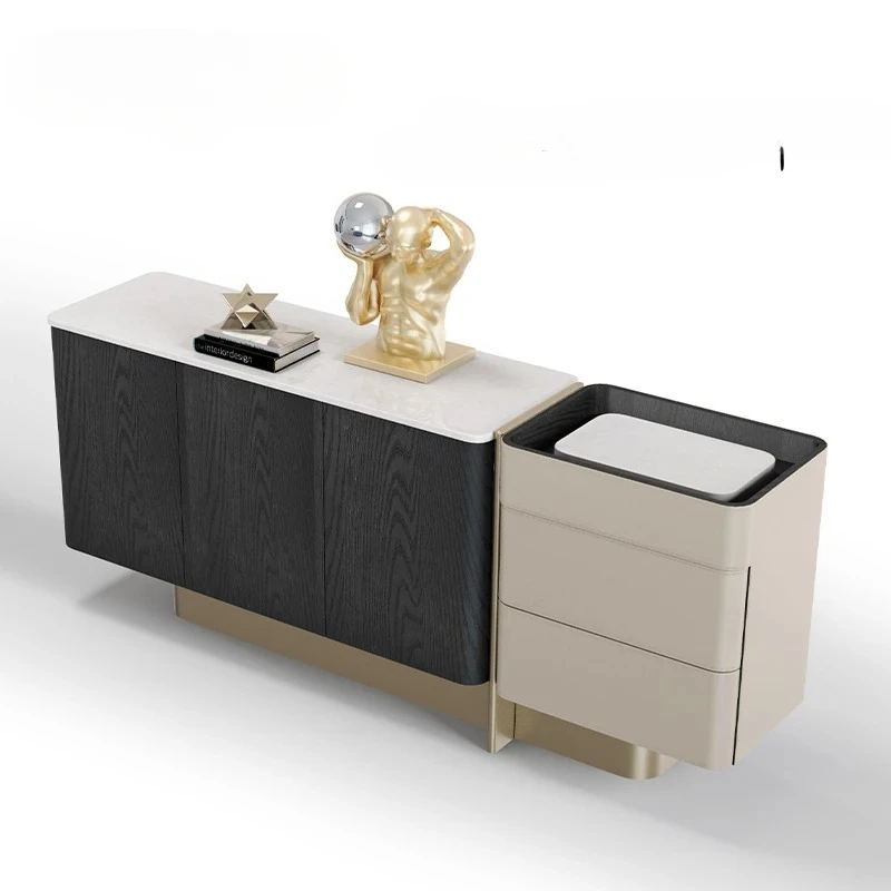 

Original Oriental minimalist side cabinet/natural marble/modern Italian light luxury locker