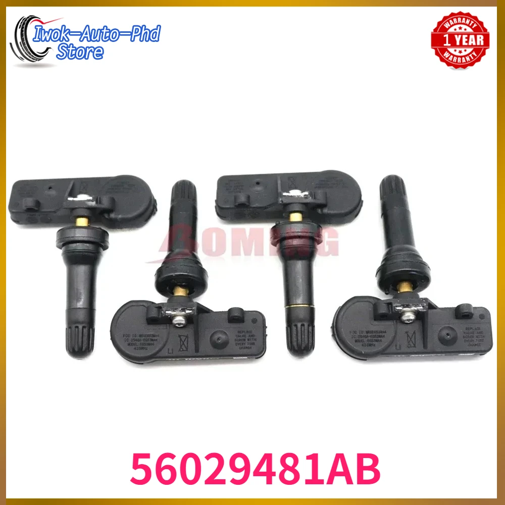 56029481AB Wheel TPMS Tire Pressure Monitor Sensor 433Mhz For Dodge Nitro Ram 1500 2500 3500 Pickup Jeep Commander Wrangler