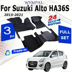 Car Floor Mat For Suzuki Alto HA36S 2015~2021 Anti-dirt Pad Carpet Leather Mat Rugs Tapete Automotivo Para Carro Car Accessories