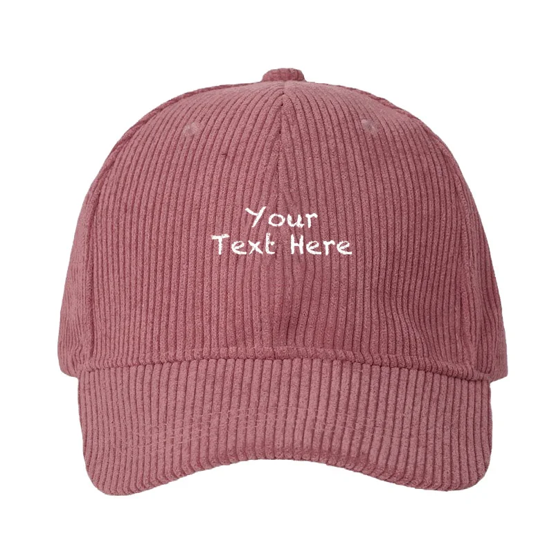 Corduroy Baseball Cap Men Women Customizable Style Fashion Streetwear Adjustable Dad Cap Sun Hat for Personalization Outdoor Cap