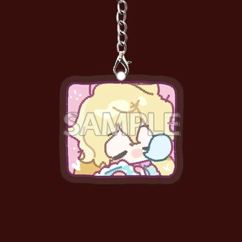 تأثيري الغريبة المرحلة Xianya إيفان الأب Xiuya Meizhi Luca المحيطة سلسلة مفاتيح مصنوعة من الأكريليك حقيبة ظهر الطالب قلادة