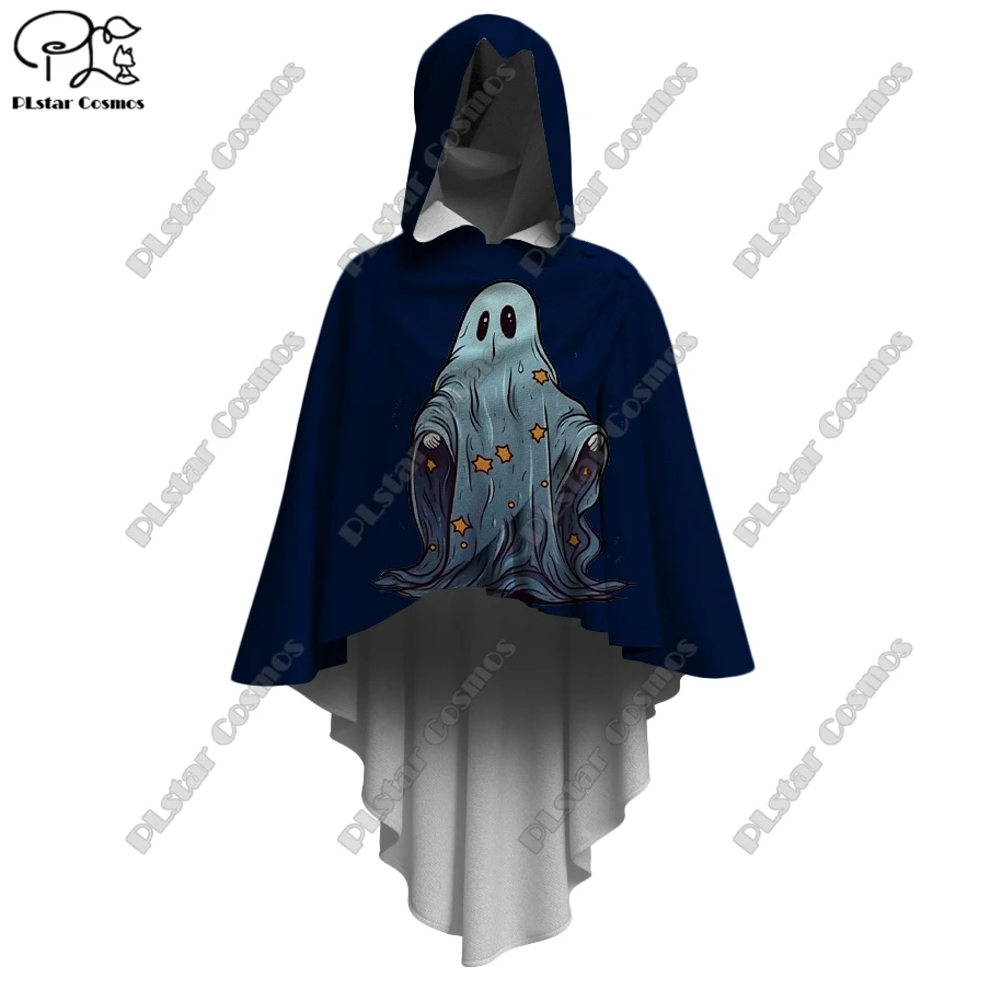 PLSTAR COSMOS new 3D printed Halloween horror ghost series women's hooded cloak irregular cloak