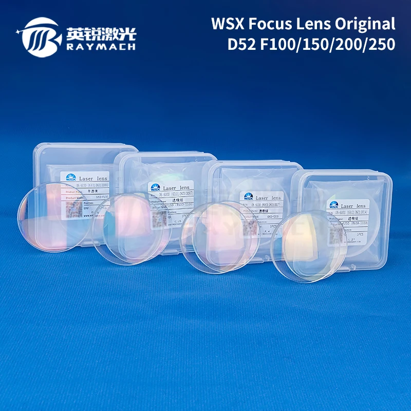 WSX 원래 핸드 헬드 섬유 레이저 용접 콜리메이터 렌즈 초점 렌즈 D52F100 D52F200 wsx ND63 ND40 용접 헤드 용