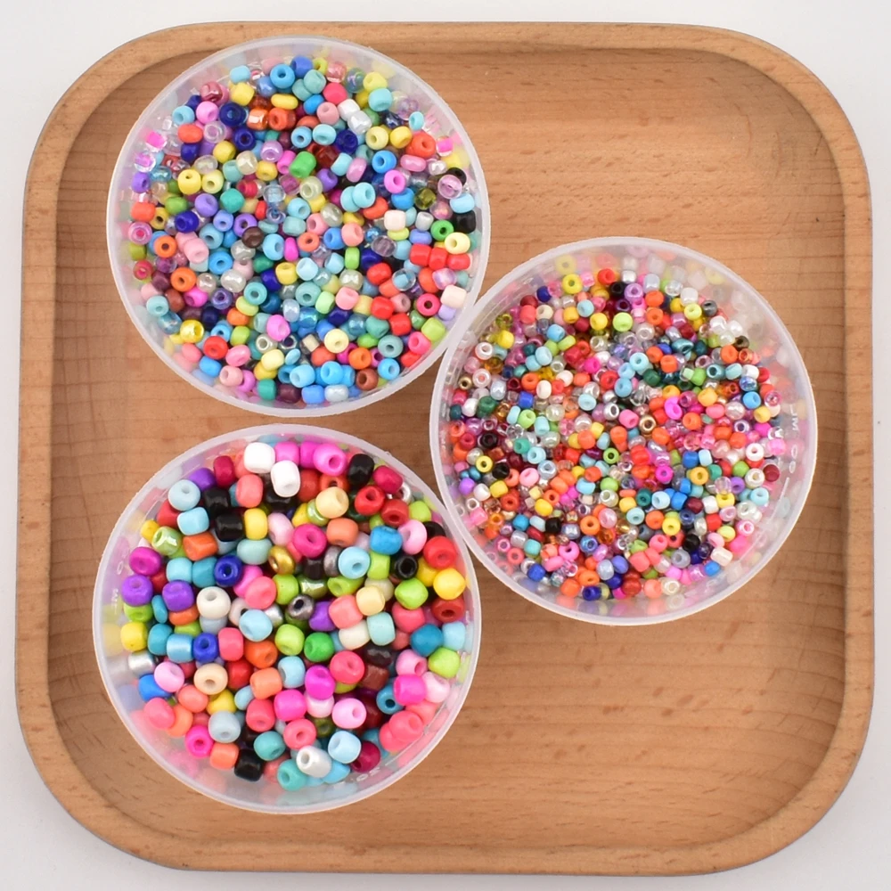 150-1000pcs/lot 2-4mm mixed color glass beads DIY beads for jewelry making