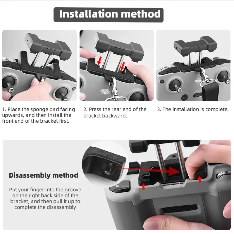 Gancho de cordón para DJI Mavic Air 2/2S/MINI 3 PRO/Mini 2, Control remoto, correa de seguridad ajustable para Dron DJI Mavic