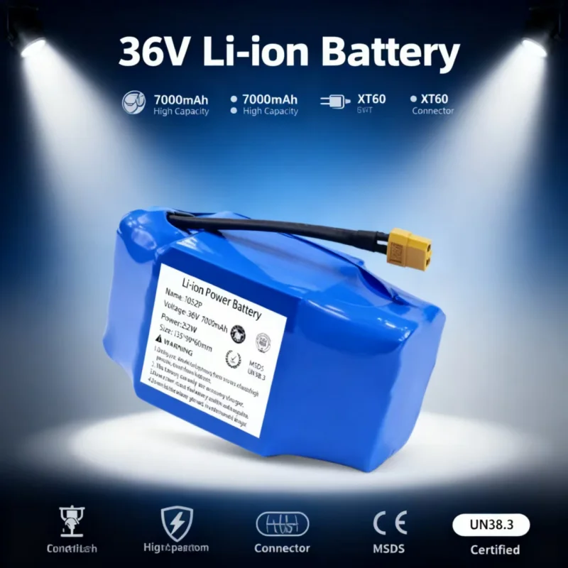 

36V 6.4Ah 10S2P 4400mAh 18650 Lithium Battery Rechargeable Replacement for Electric Self Balancing Scooter Hoverboard with Overc