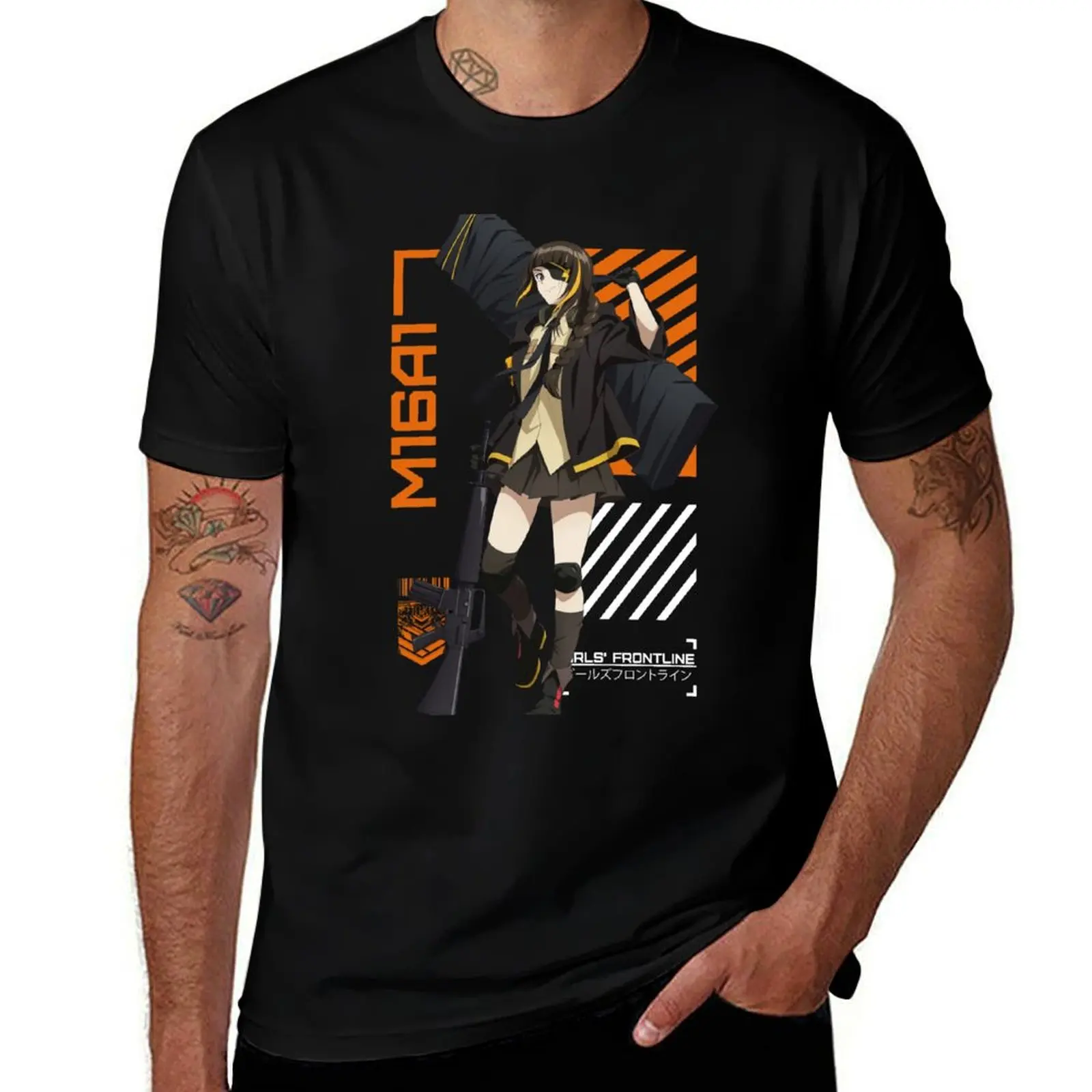 M16A1 - Dolls Frontline T-Shirt Modern Print Casual T-Shirt