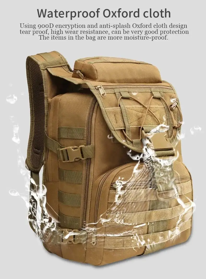 35L x7 Large Capacity Men's Tactical Backpack Outdoor Camping Hunting Hiking Trekking Survival Bag Multifunctional Backpacks