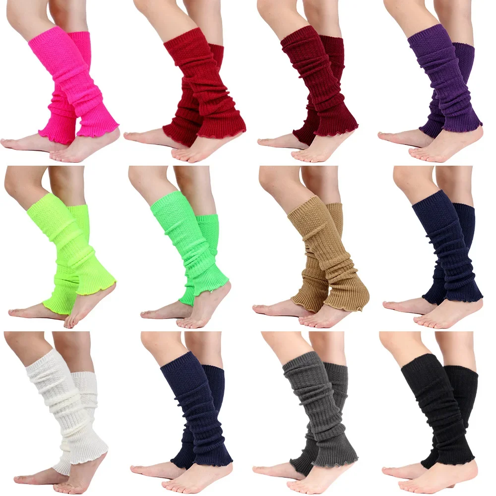 

Red Blue Leg Warmers Womens Goth Boots Sock Cuffs Y2k Accessory Warm Thermal Ladies Winter Ankle Gaiter Wool Long Socks Female