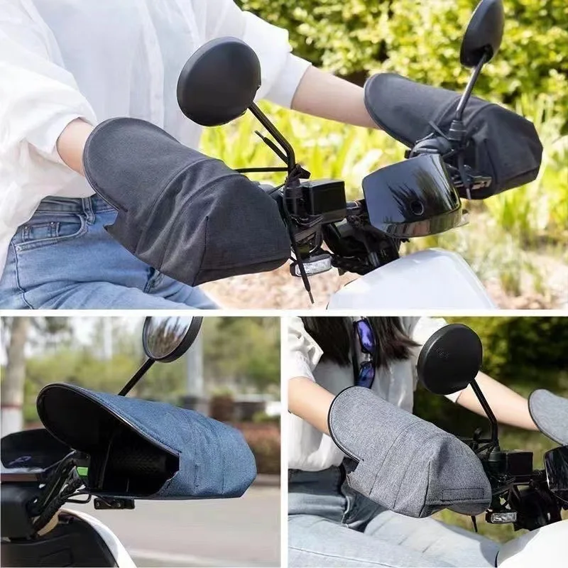 ถุงมือปั่นจักรยานแบบพิเศษ กันน้ำและกันลม ปลอกแฮนด์จักรยานและสกู๊ตเตอร์แบบ 3 มิติ แฮนด์จักรยานแบบมีฉนวน