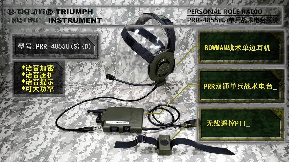 TRI PRR H4855U (SD) Military Regulation Four Section Inteace Dual Pass British PRC343 Tactical Radio Interphone