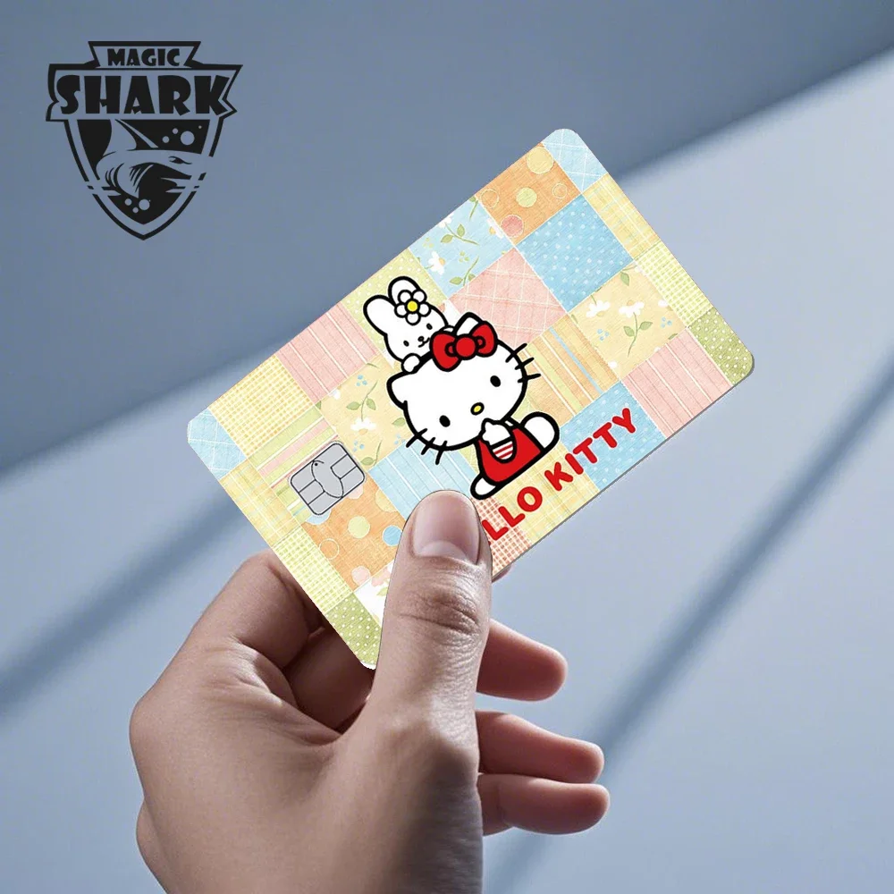 2025 nouveauté mignon Hello Kitty grenouille mat avant Sidt PVC autocollant peau Film couverture pour débito carte de crédit