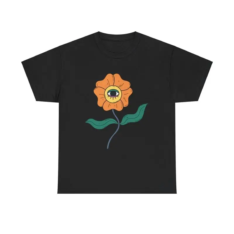 All Seeing Flower T Shirt psychedelic trippy botanical nature floral vintage