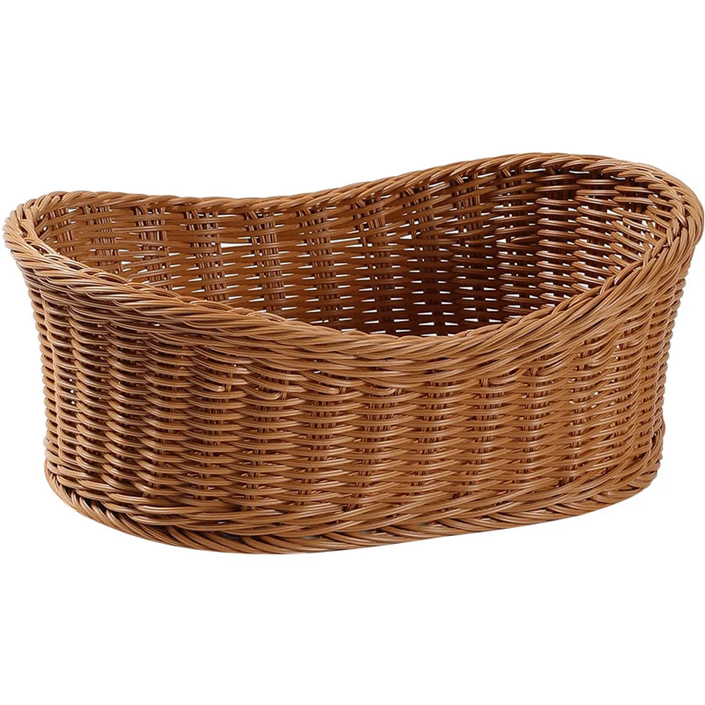 

Корзина для хранения хлеба коричневая, плетеная, для кухни и обеденного стола, подставка для посуды, органайзер для продуктов