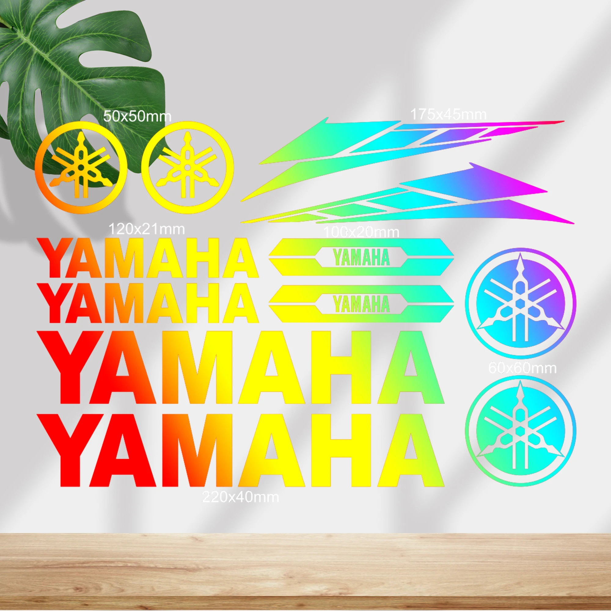 الفينيل ليزر ياماها ملصق شعار دراجة نارية خزان خوذة الدراجة ملصق مائي كيت #2