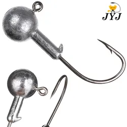 WODJYJ 10pcs 1g 1.5g 2g 3g 3.5g fishing hook jig head sharp hook matched with soft lure bait for perch bass pike and catfish